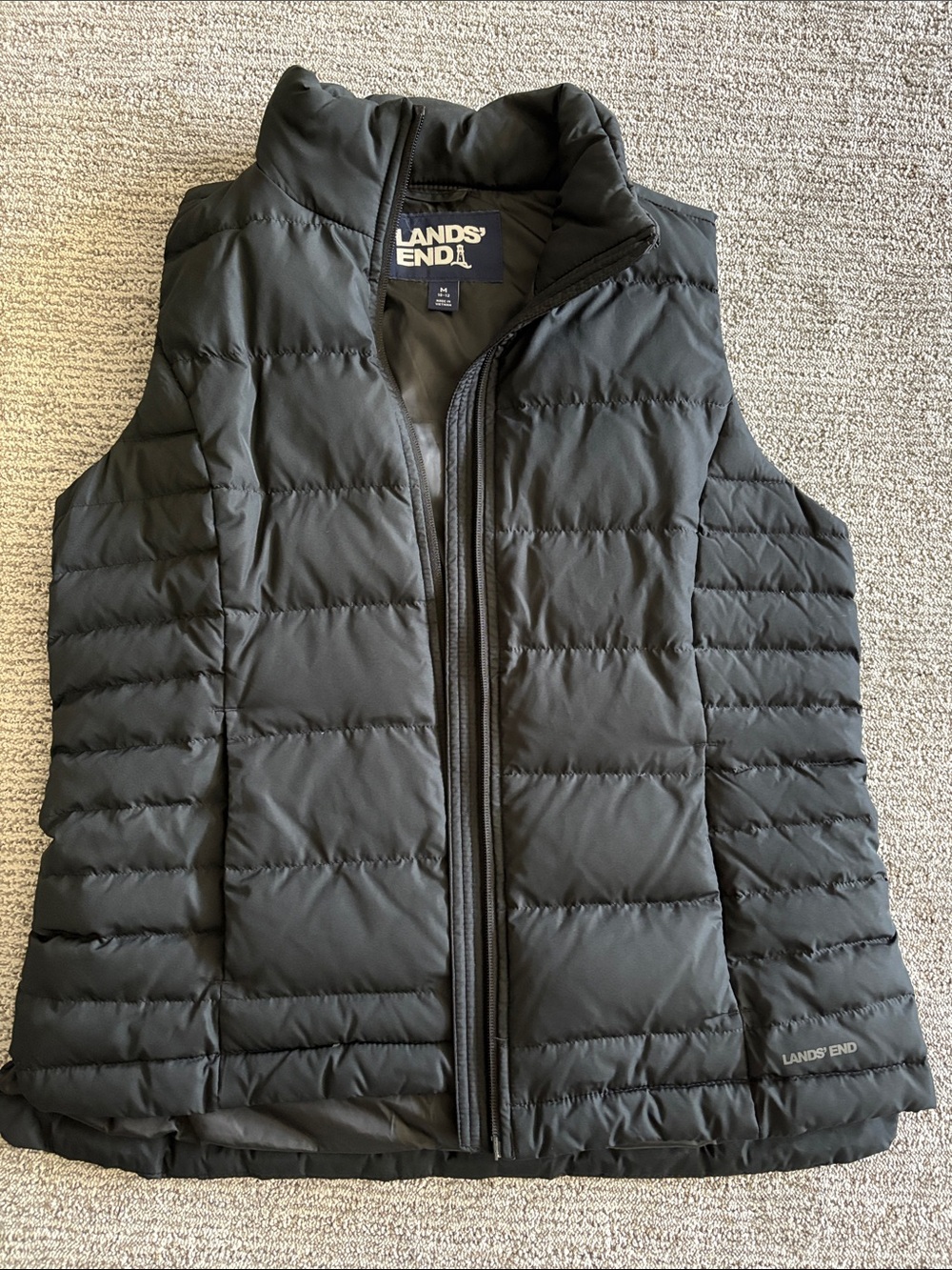 Lands' End boys  Black Quilted Puffer Vest